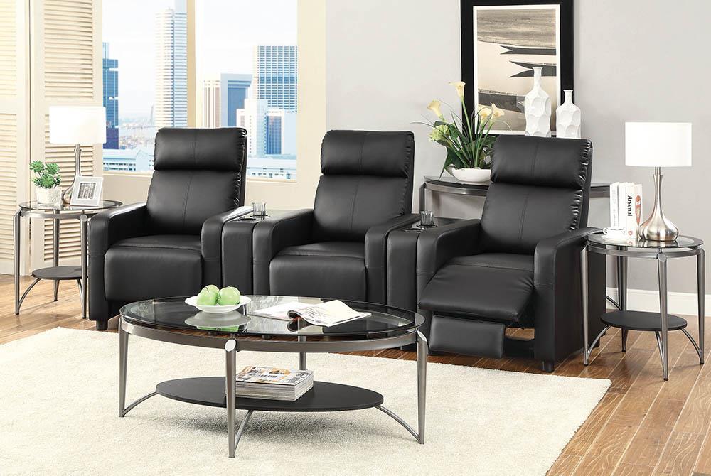 Toohey Home Theater Black Console - Visions in Furniture (La Mirada, CA)