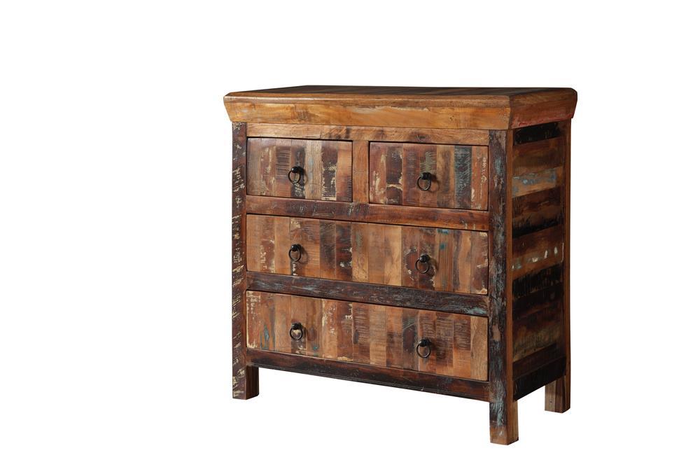 Harper 4-drawer Accent Cabinet Reclaimed Wood - Visions in Furniture (La Mirada, CA)