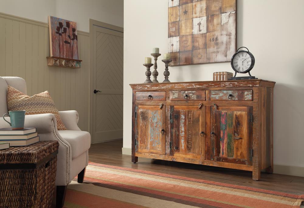 Harper 4-drawer Accent Cabinet Reclaimed Wood - Visions in Furniture (La Mirada, CA)