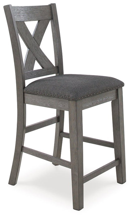 Caitbrook Counter Height Dining Table and Bar Stools (Set of 7) - Visions in Furniture (La Mirada, CA)