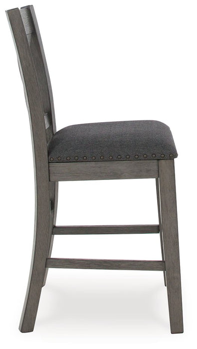 Caitbrook Counter Height Dining Table and Bar Stools (Set of 7) - Visions in Furniture (La Mirada, CA)
