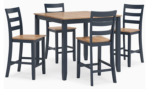 Gesthaven Counter Height Dining Table and 4 Barstools (Set of 5) - Visions in Furniture (La Mirada, CA)