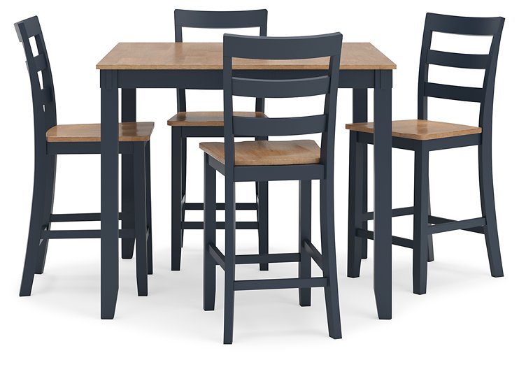 Gesthaven Counter Height Dining Table and 4 Barstools (Set of 5) - Visions in Furniture (La Mirada, CA)