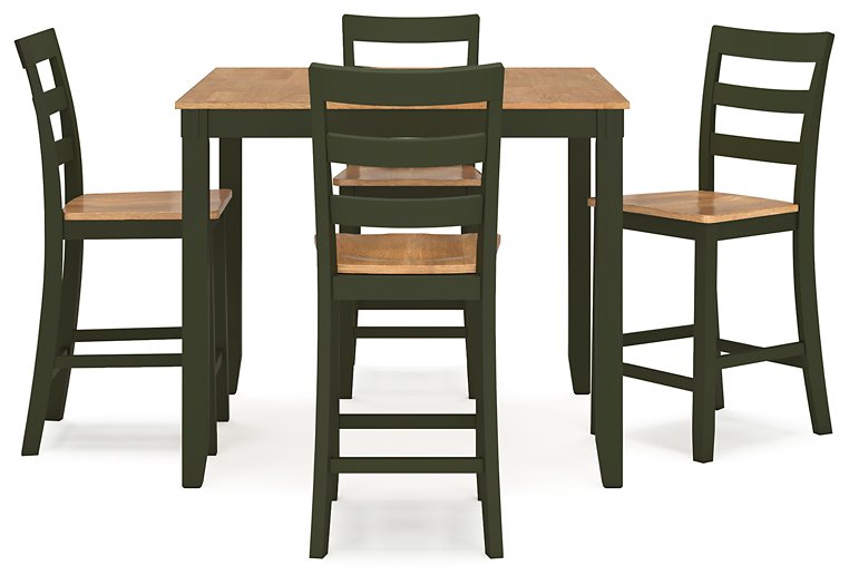 Gesthaven Counter Height Dining Table and 4 Barstools (Set of 5) - Visions in Furniture (La Mirada, CA)