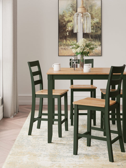 Gesthaven Counter Height Dining Table and 4 Barstools (Set of 5) - Visions in Furniture (La Mirada, CA)