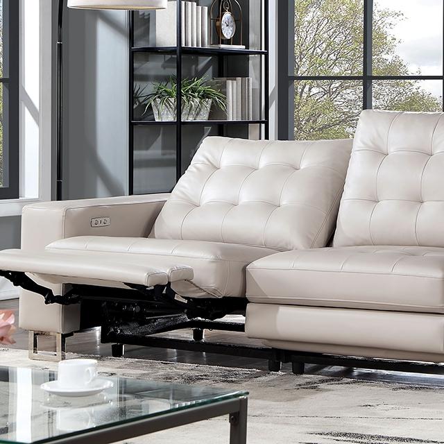 ABBERTON Power Loveseat, Beige - Visions in Furniture (La Mirada, CA)