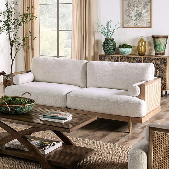 ALESUND Sofa, Beige/Light Oak, Natural & Brown - Visions in Furniture (La Mirada, CA)
