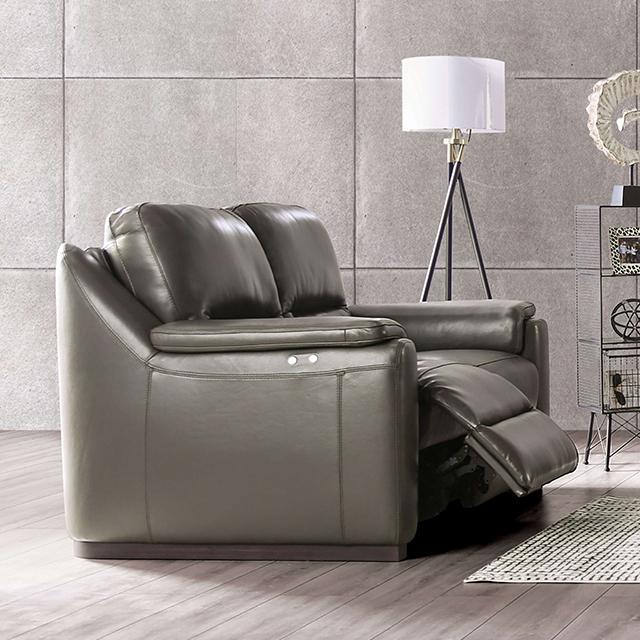 ALTAMURA Power Loveseat, Gray & Beige - Visions in Furniture (La Mirada, CA)