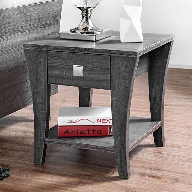 Amity Gray End Table - Visions in Furniture (La Mirada, CA)