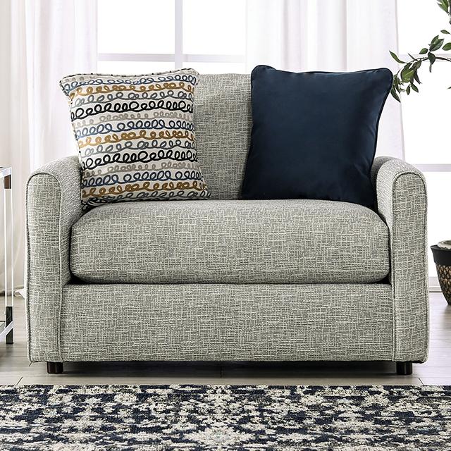 CHANCERY Chair & Half, Gray/Navy - Visions in Furniture (La Mirada, CA)