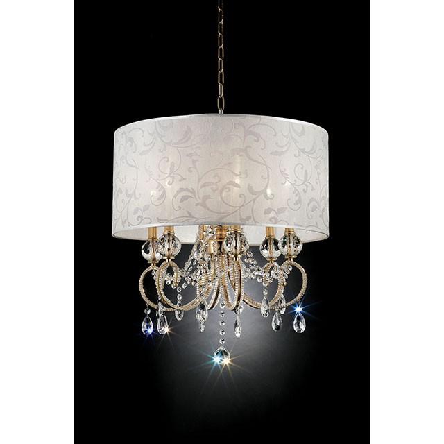 Deborah Gold 24.5"H Gold Ceiling Lamp - Visions in Furniture (La Mirada, CA)