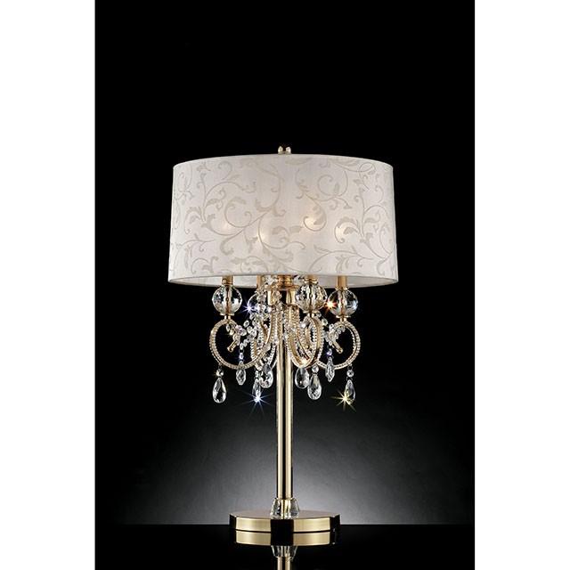 Deborah Gold 33"H Gold Table Lamp - Visions in Furniture (La Mirada, CA)