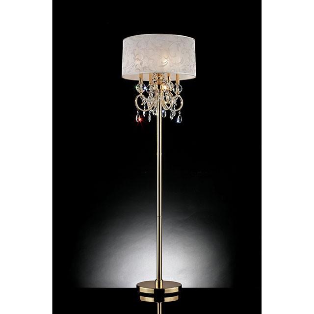 Deborah Gold 63"H Gold Floor Lamp - Visions in Furniture (La Mirada, CA)