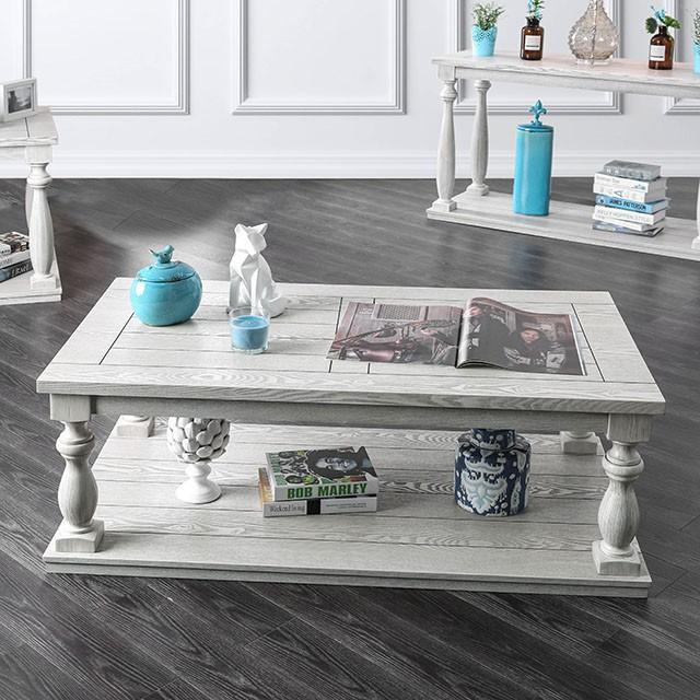 Arlington Antique White Coffee Table - Visions in Furniture (La Mirada, CA)