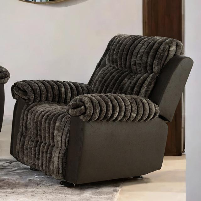 Dionysus Manual Glider Recliner Brown - Visions in Furniture (La Mirada, CA)