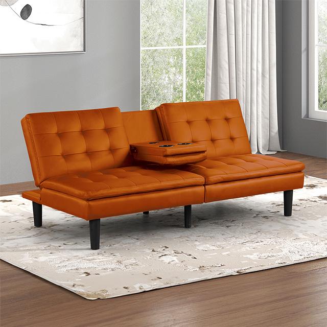 Eidsberg Futon Sofa Bed Orange, Grey, Brown, & Black - Visions in Furniture (La Mirada, CA)