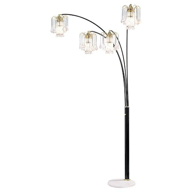 Elouise Black/Gold Arch Lamp - Visions in Furniture (La Mirada, CA)