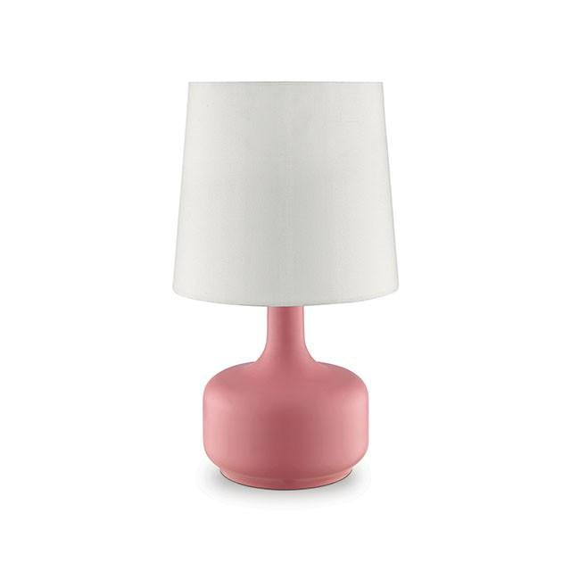 Farah Pink 17"H Matte Pink Table Lamp - Visions in Furniture (La Mirada, CA)