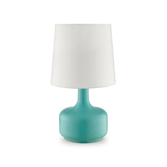 Farah Teal 17"H Matte Teal Table Lamp - Visions in Furniture (La Mirada, CA)