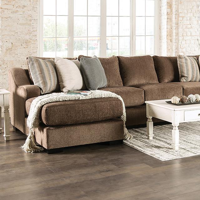 FARRINGDON Sectional, Brown - Visions in Furniture (La Mirada, CA)