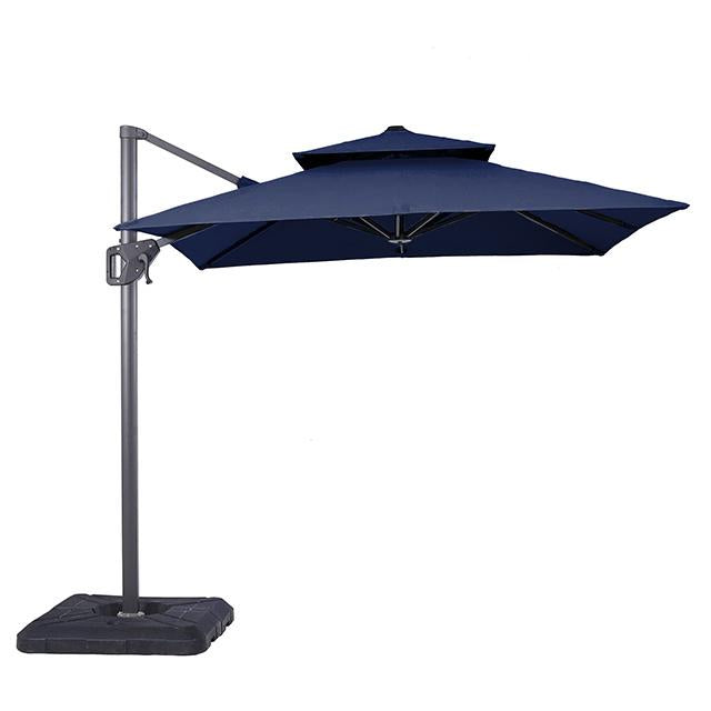 Fida 8 Ft Square Umbrella w/ Double Top + 37" Large Base - Visions in Furniture (La Mirada, CA)
