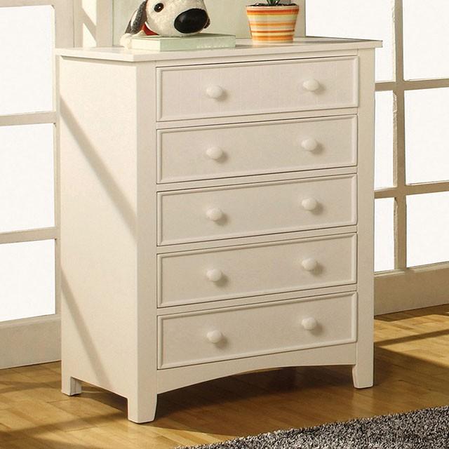 Corry White Chest - Visions in Furniture (La Mirada, CA)