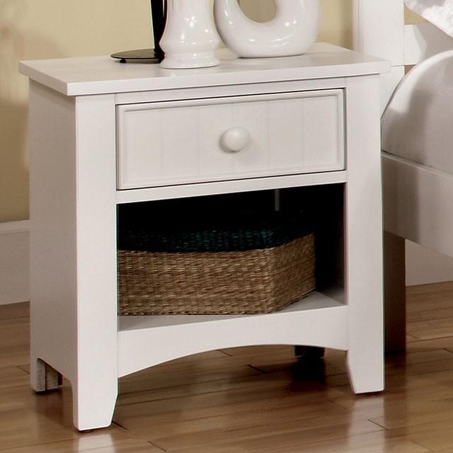 Corry White Night Stand - Visions in Furniture (La Mirada, CA)