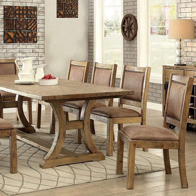 GIANNA Rustic Pine 96" Dining Table - Visions in Furniture (La Mirada, CA)