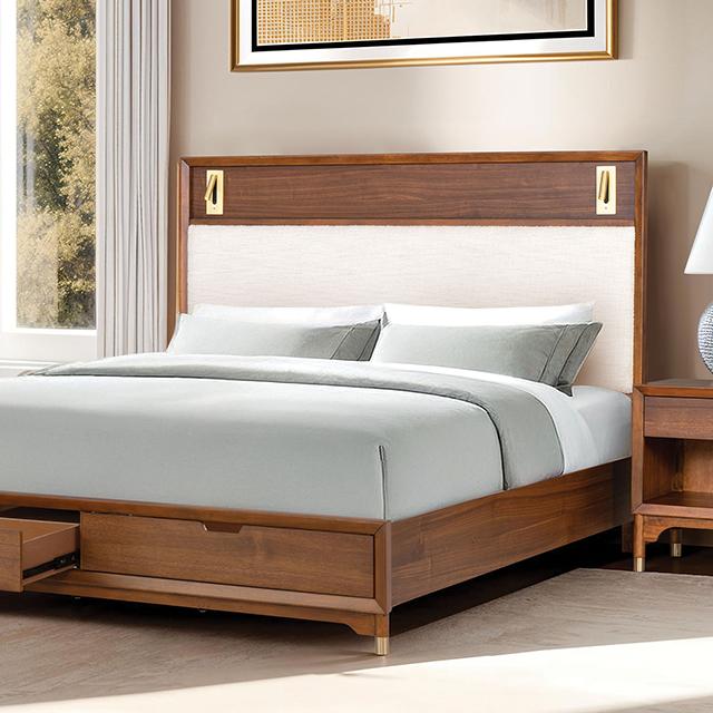 Hepburne E.King & Queen Bed With Storage & Without Storage - Visions in Furniture (La Mirada, CA)