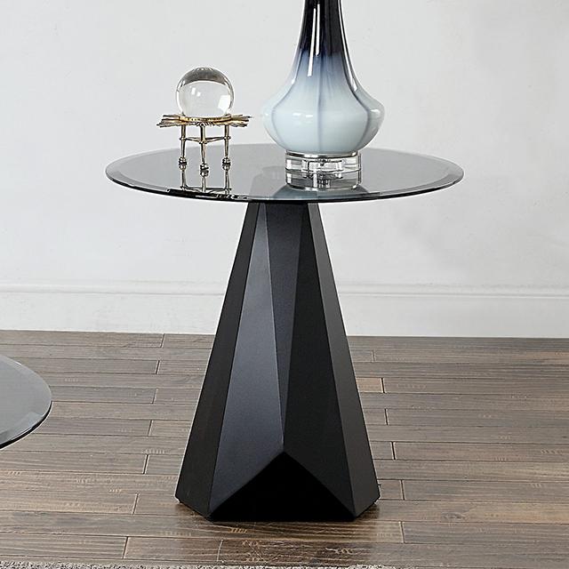 BISHOP End Table, Black/Gray - Visions in Furniture (La Mirada, CA)
