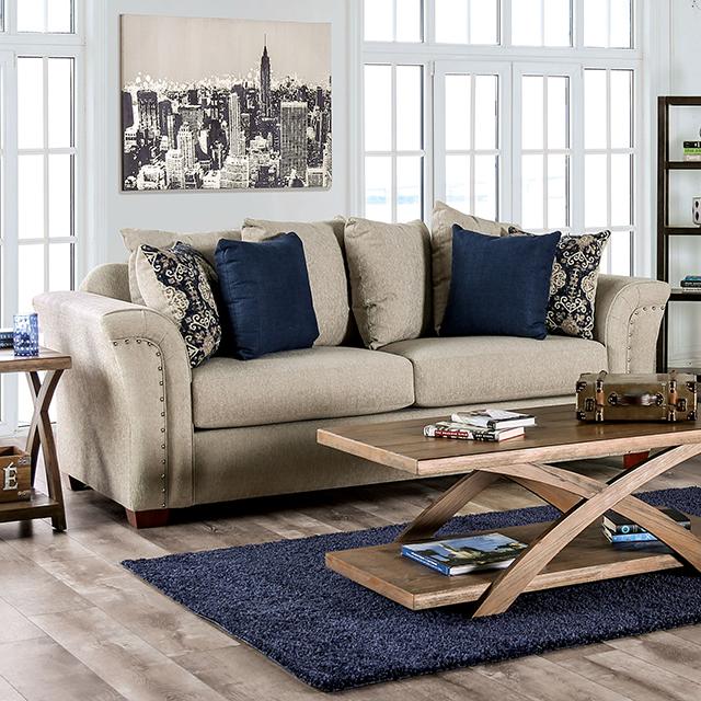 BELSIZE Sofa, Beige/Navy - Visions in Furniture (La Mirada, CA)