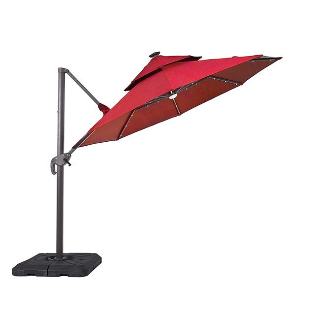 Nuti 10 Ft Round Umbrella w/ LED Light + 37" Large Base - Visions in Furniture (La Mirada, CA)