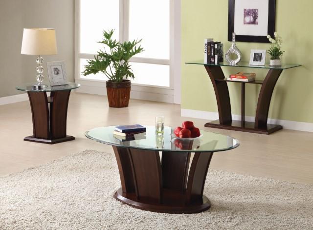 MANHATTAN IV Brown Cherry Coffee Table, Brown Cherry - Visions in Furniture (La Mirada, CA)