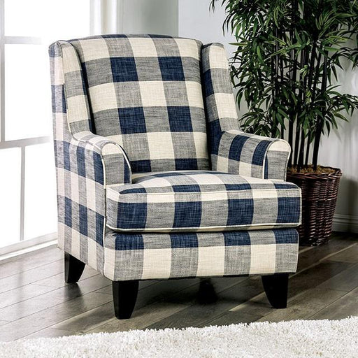 Nash Ivory Chair, Checkered - Visions in Furniture (La Mirada, CA)