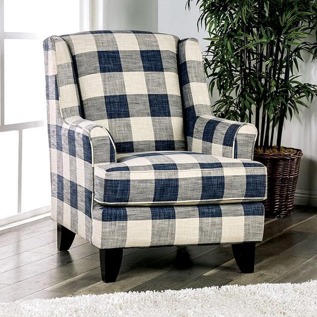 Nash Ivory Chair, Checkered - Visions in Furniture (La Mirada, CA)