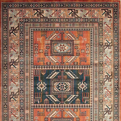 Mortsel Orange/Multi 5'3" X 7'6" Area Rug - Visions in Furniture (La Mirada, CA)