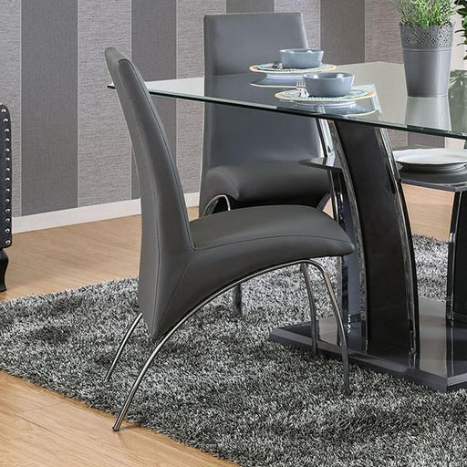 Wailoa Gray/Chrome Side Chair - Visions in Furniture (La Mirada, CA)