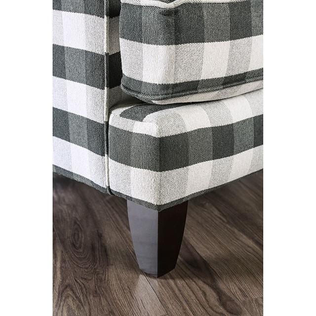 Patricia Ivory/Black Stripe Chair - Visions in Furniture (La Mirada, CA)