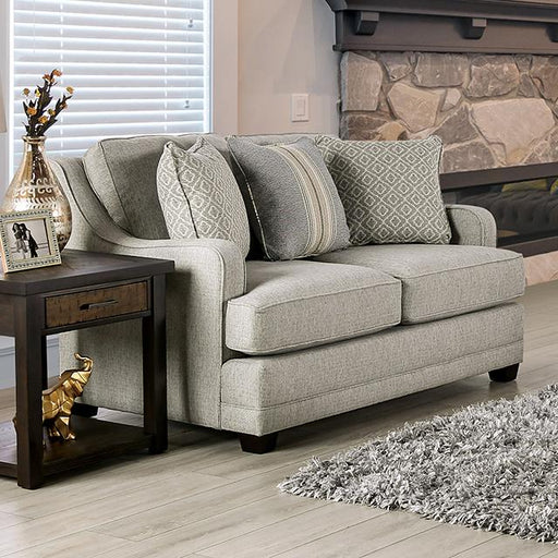 STEPHNEY Loveseat, Gray/Gold - Visions in Furniture (La Mirada, CA)