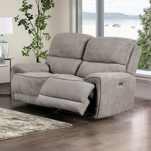 MORCOTE Power Loveseat, Light Gray - Visions in Furniture (La Mirada, CA)