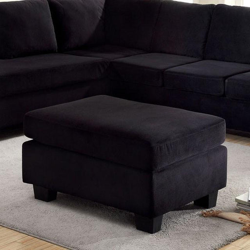 LOMMA Black Ottoman - Visions in Furniture (La Mirada, CA)