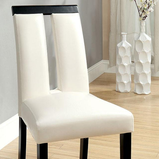 Luminar Black/White Side Chair (2/CTN) - Visions in Furniture (La Mirada, CA)