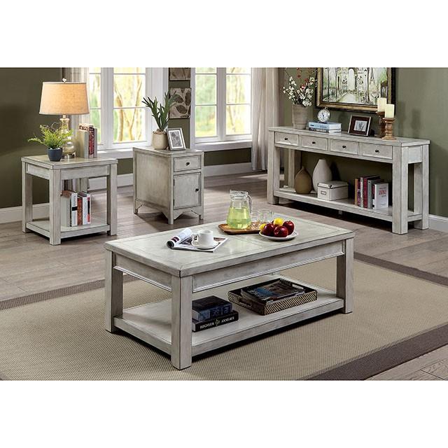 Meadow Antique White Sofa Table - Visions in Furniture (La Mirada, CA)
