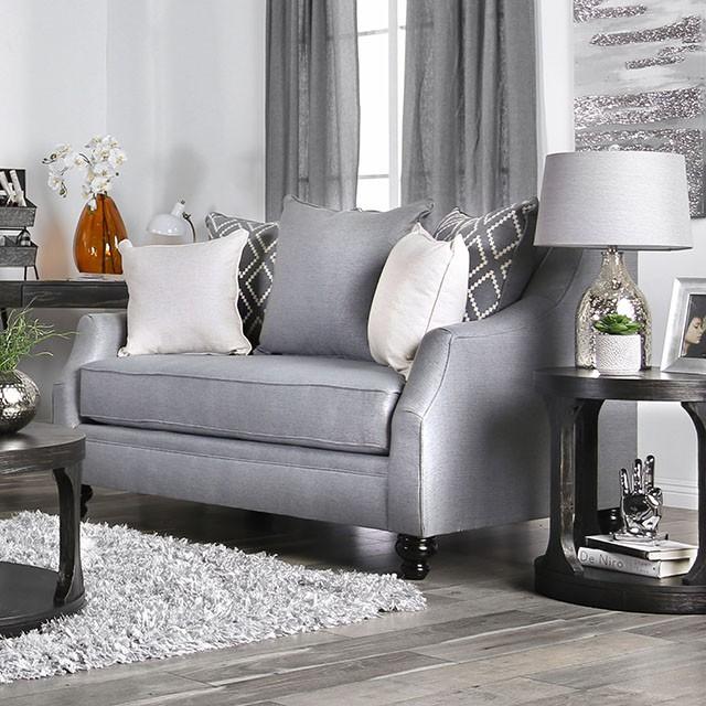 Nefyn Gray Love Seat - Visions in Furniture (La Mirada, CA)