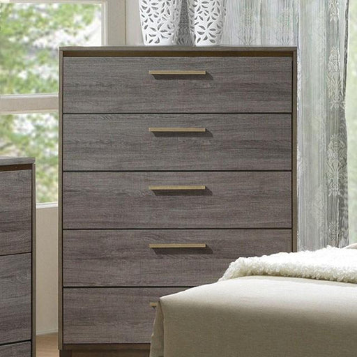 MANVEL Two-Tone Antique Gray Chest - Visions in Furniture (La Mirada, CA)
