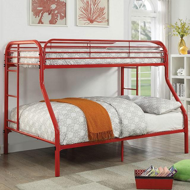 Opal Red Twin/Full Bunk Bed - Visions in Furniture (La Mirada, CA)