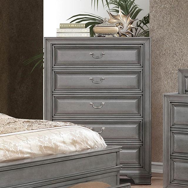 Brandt Gray Chest - Visions in Furniture (La Mirada, CA)