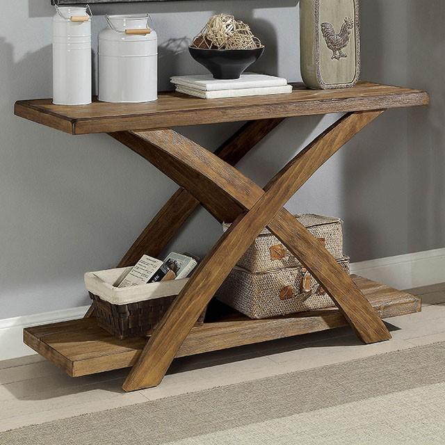 Bryanna Antique Light Oak Sofa Table - Visions in Furniture (La Mirada, CA)