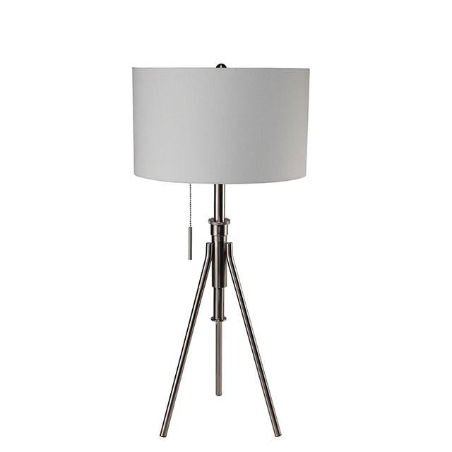 Zaya Brushed Steel Table Lamp - Visions in Furniture (La Mirada, CA)