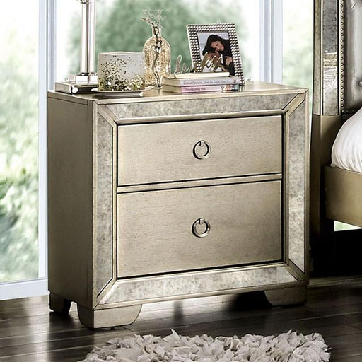 LORAINE Champagne Night Stand - Visions in Furniture (La Mirada, CA)